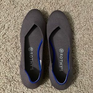 Rothy’s flats, taupe, size 10.